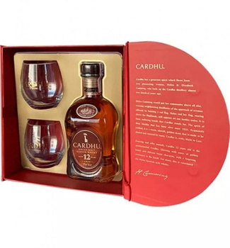 WHISKY CARDHU 12YO SINGLE MALT 0,7L 40% + 2 SZKLANKI