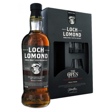 WHISKY LOCH LOMOND THE OPEN RIOJA FINISH 0,7L 46% + SZKLANKI