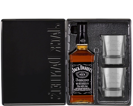 WHISKEY JACK DANIELS 0,7L 40% + 2 SZKALNKI PUSZKA