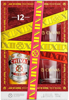 WHISKY CHIVAS REGAL 12YO 0,7L 40% + SZKLANKI