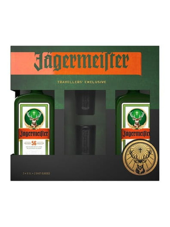 LIKIER JAGERMEISTER 2x0,5L 35% + KIELISZKI