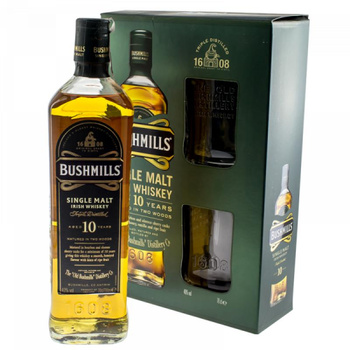 WHISKEY BUSHMILLS MALT 10YO 0,7L 40%+SZKLANKA