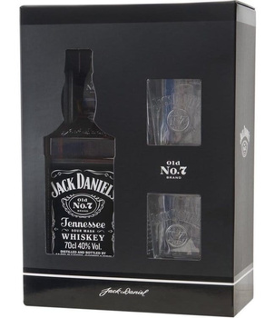 WHISKY JACK DANIELS 0,7L 40% + 2 SZKLANKI KARTONIK