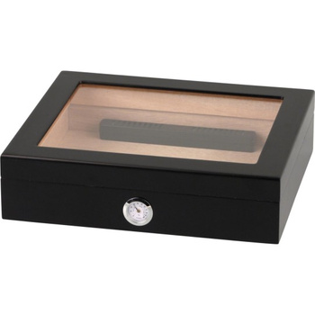 HUMIDOR Z SZYBKĄ NA 20 CYGAR CZARNY